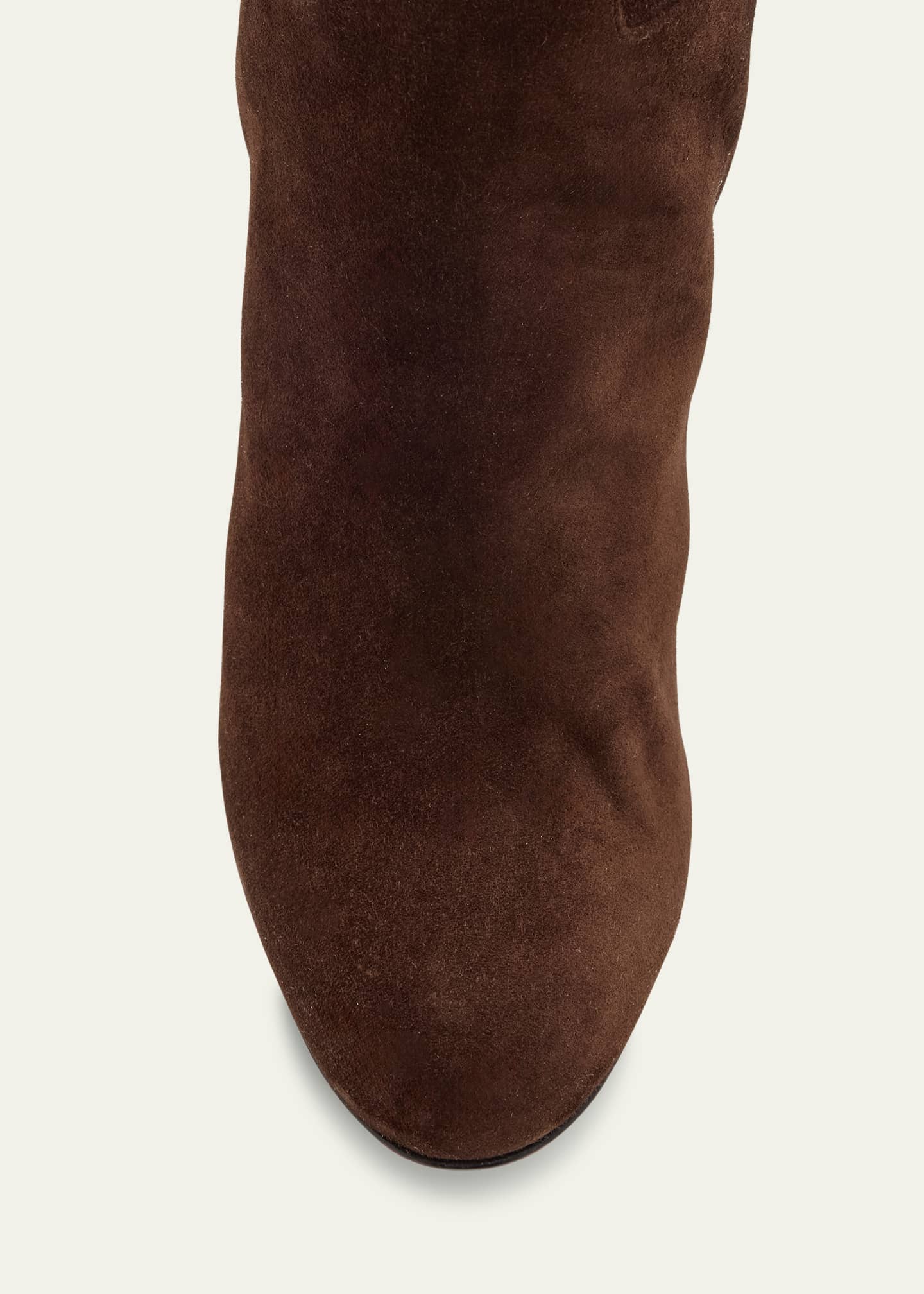 Christian Louboutin Loo Suede Red Sole Knee Boots Image 6 of 6