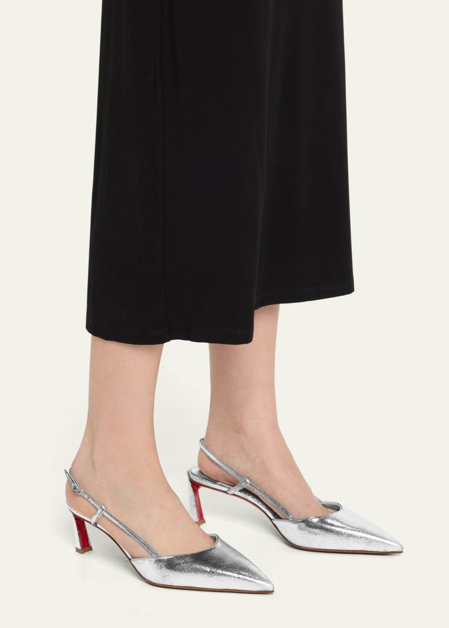 Christian Louboutin Condoroline Metallic Red Sole Slingback