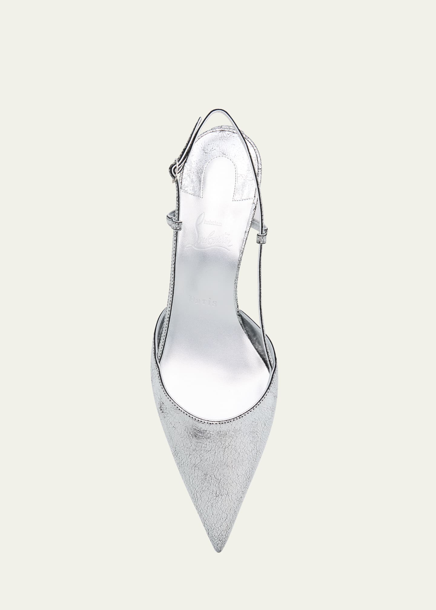 Christian Louboutin Condoroline Metallic Red Sole Slingback Christian Louboutin Condoroline Metallic Red Sole Slingback