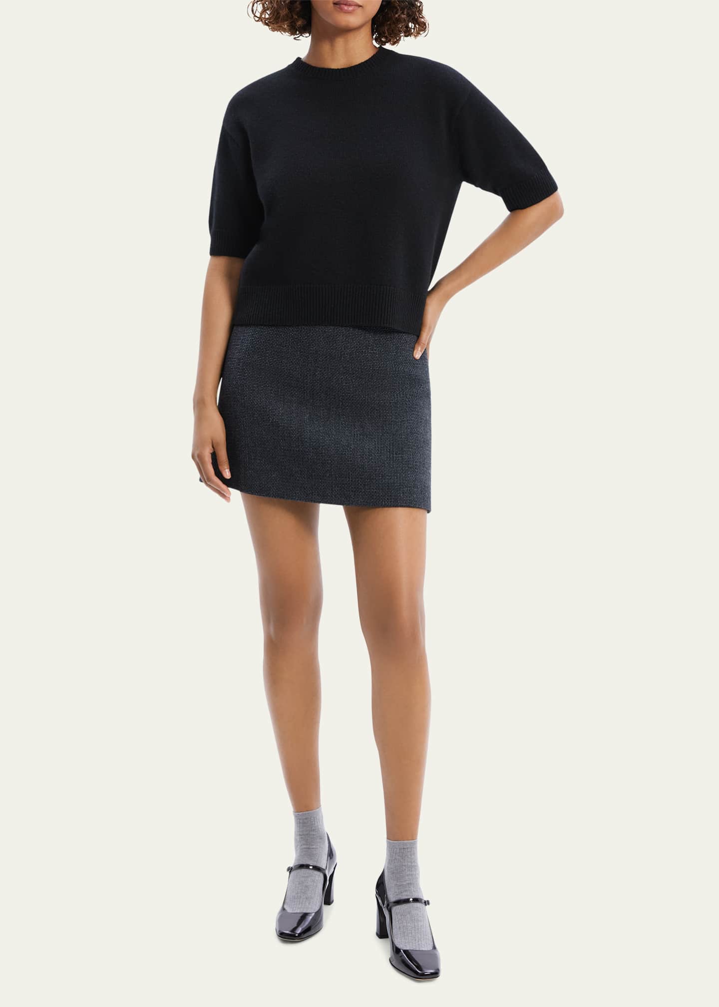 Theory cashmere short sleeve sweater 2025