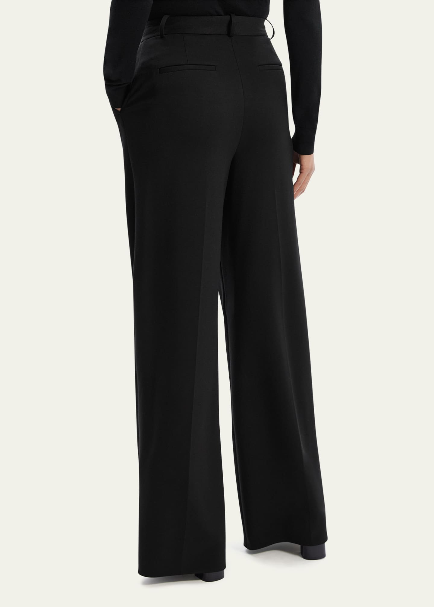 Theory High-Waist Double-Knit Trousers - Bergdorf Goodman