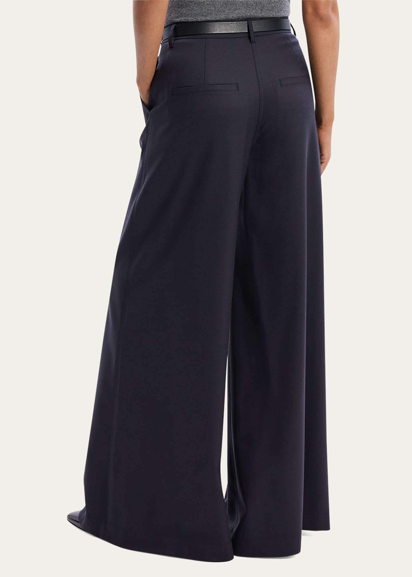 Theory Flannel Super Wide Pants Image 3 of 5