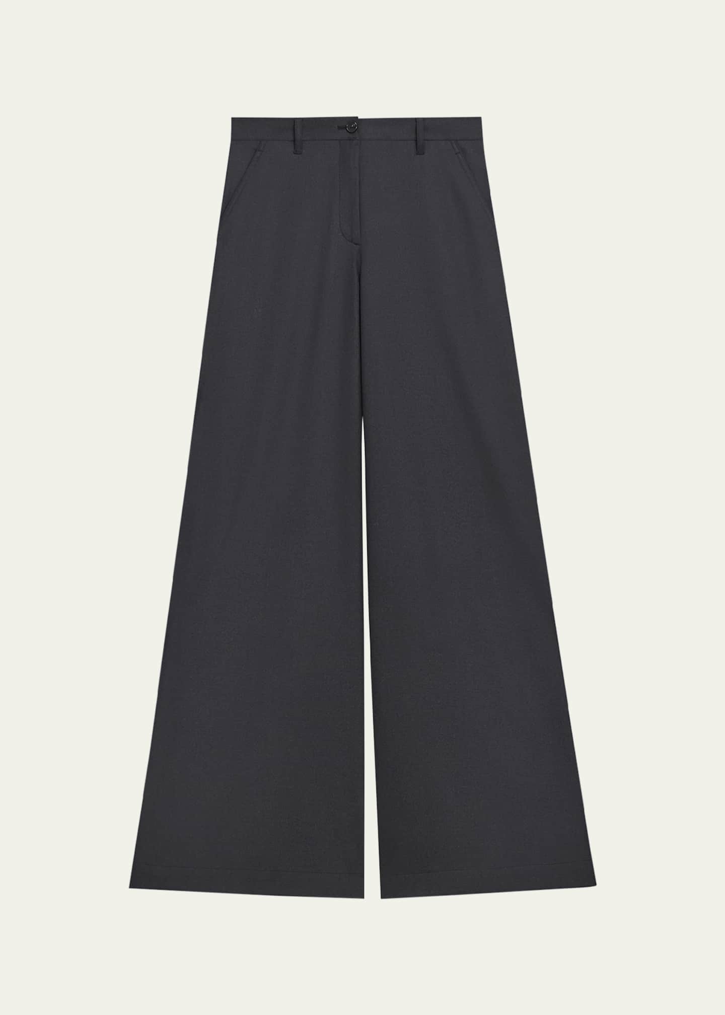 Theory Flannel Super Wide Pants Image 1 of 5
