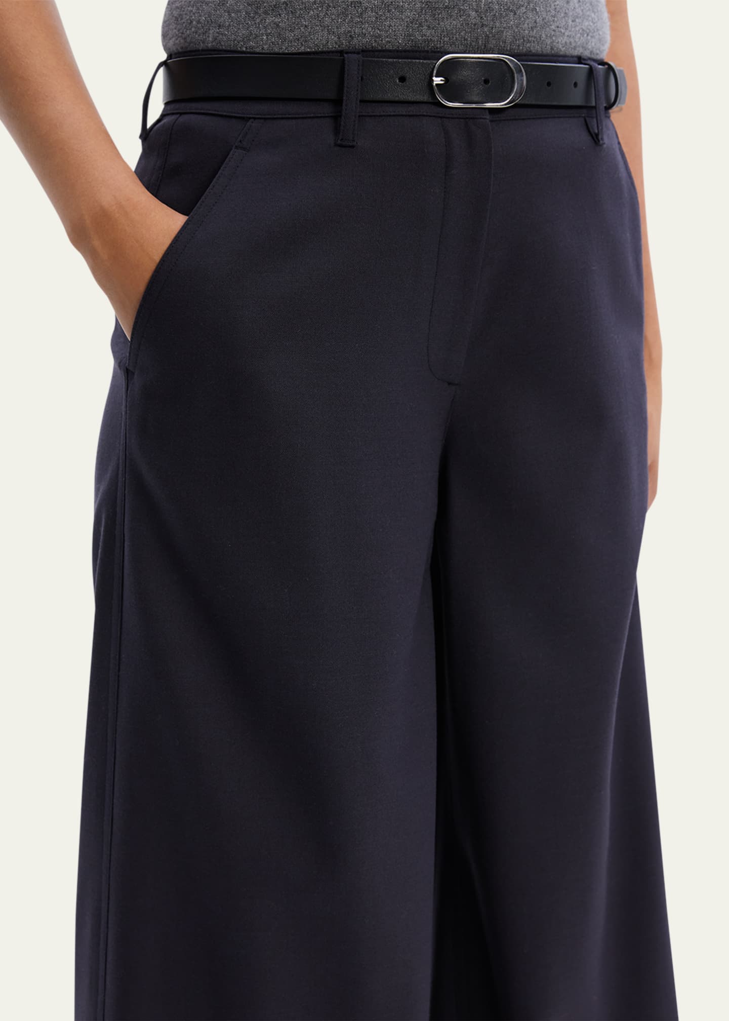 Theory Flannel Super Wide Pants Image 5 of 5