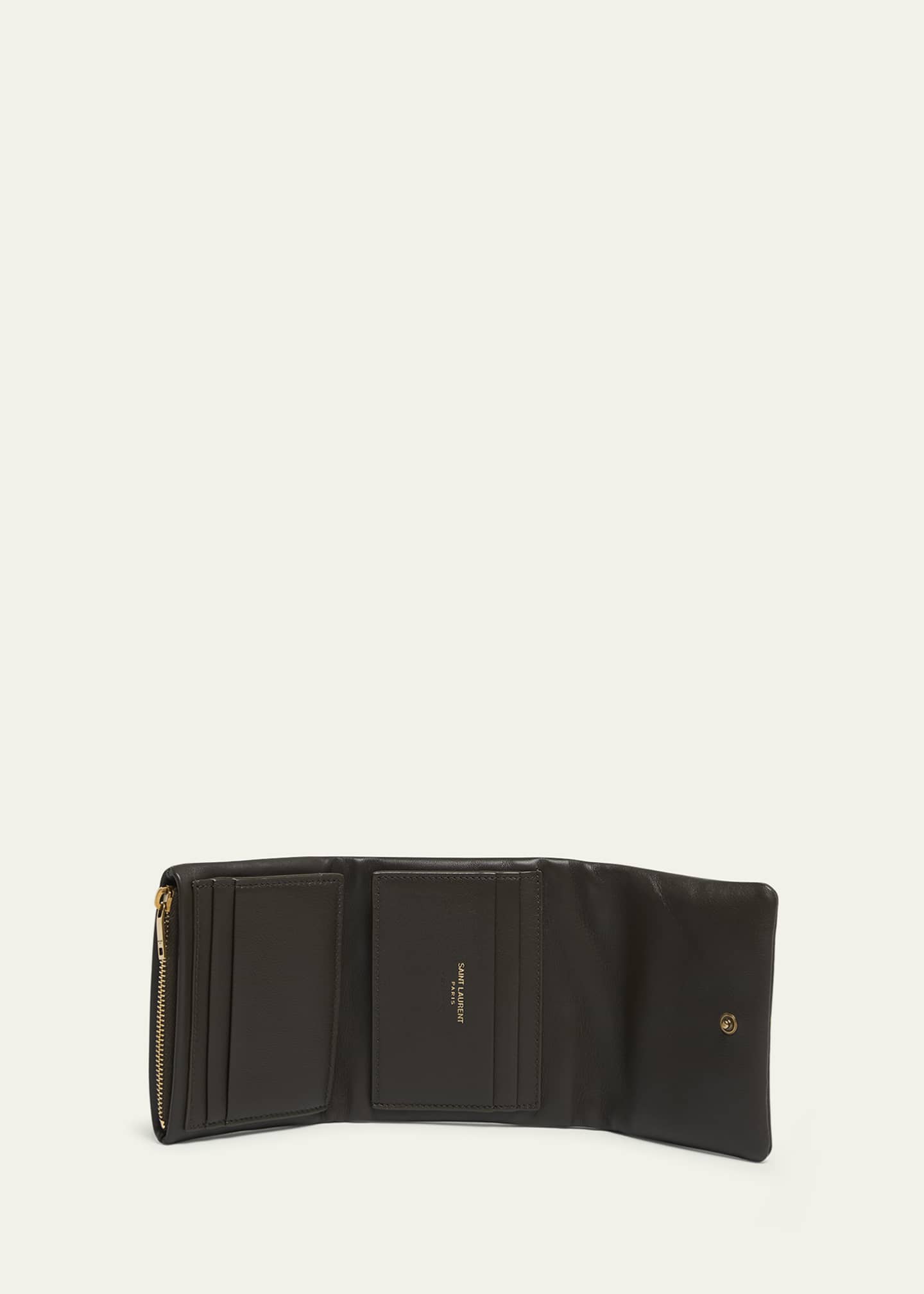 Saint Laurent YSL Compact Wallet in Plonge Leather Image 4 of 4