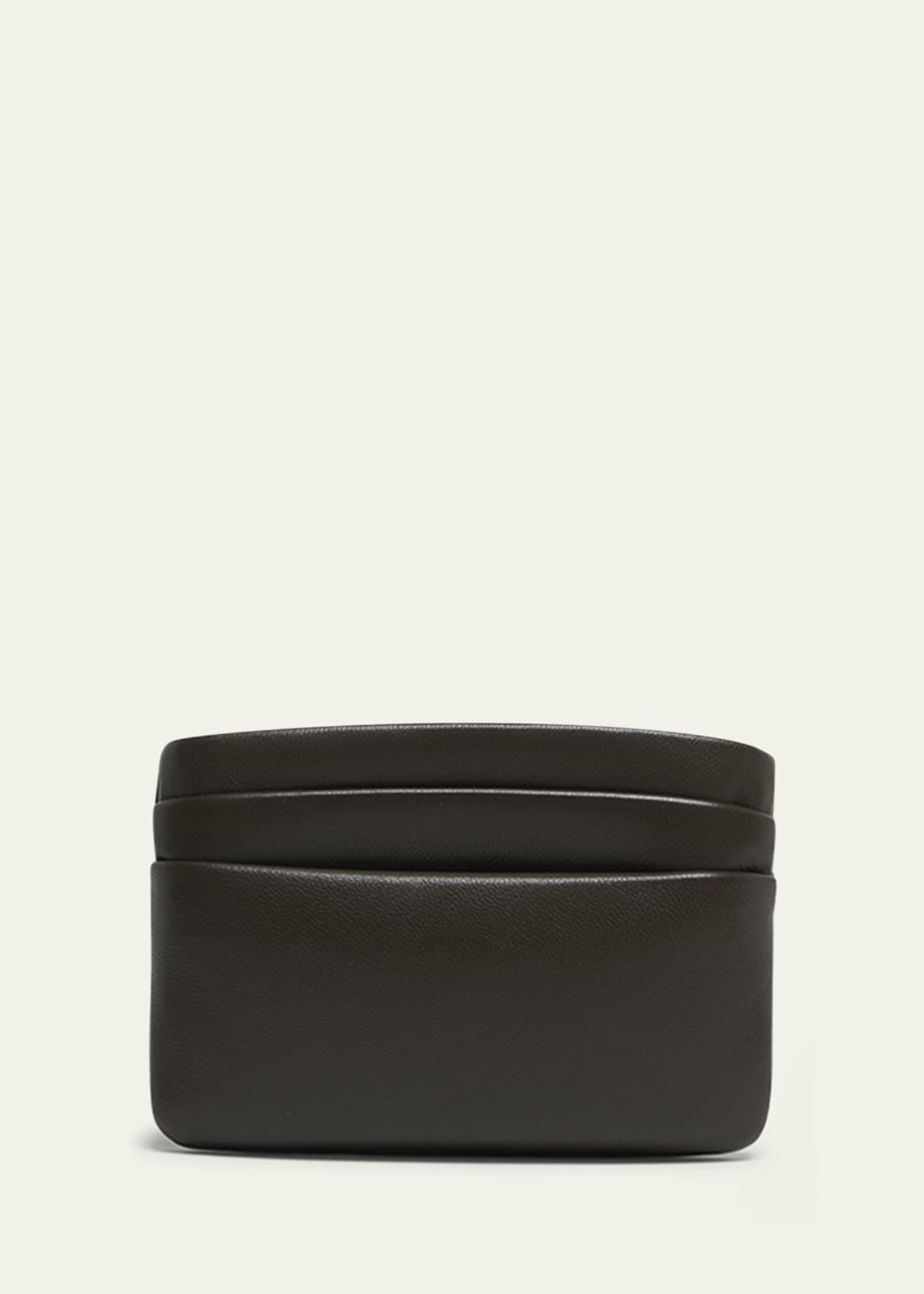 Saint Laurent Zipped Credit Card Case in Charcoal Light Musk