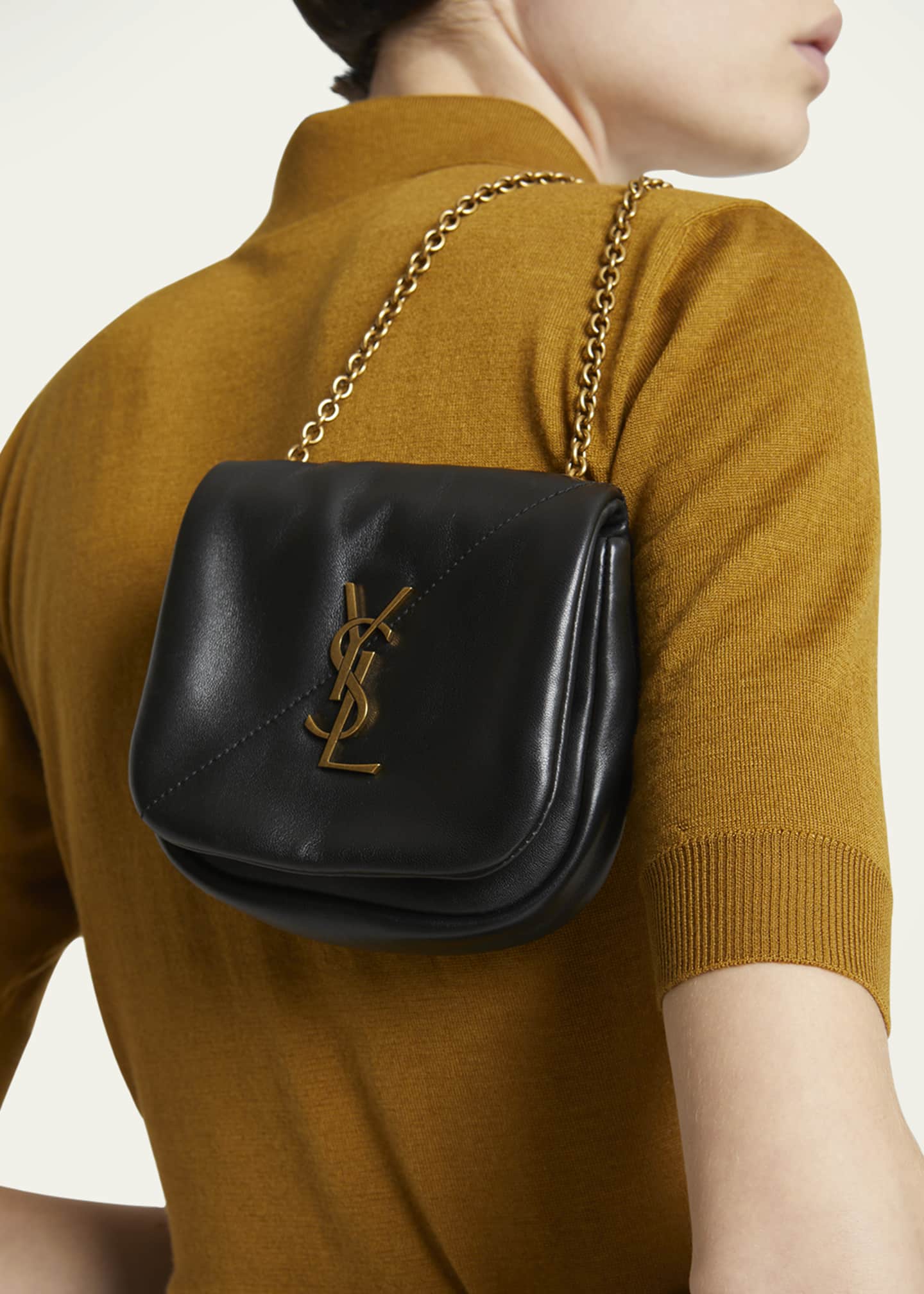 Saint Laurent Jamie 4.3 Nano Ysl Crossbody Bag in Quilted Leather Nero Women s Handbags Purses Crossbody Bags Camera Bags