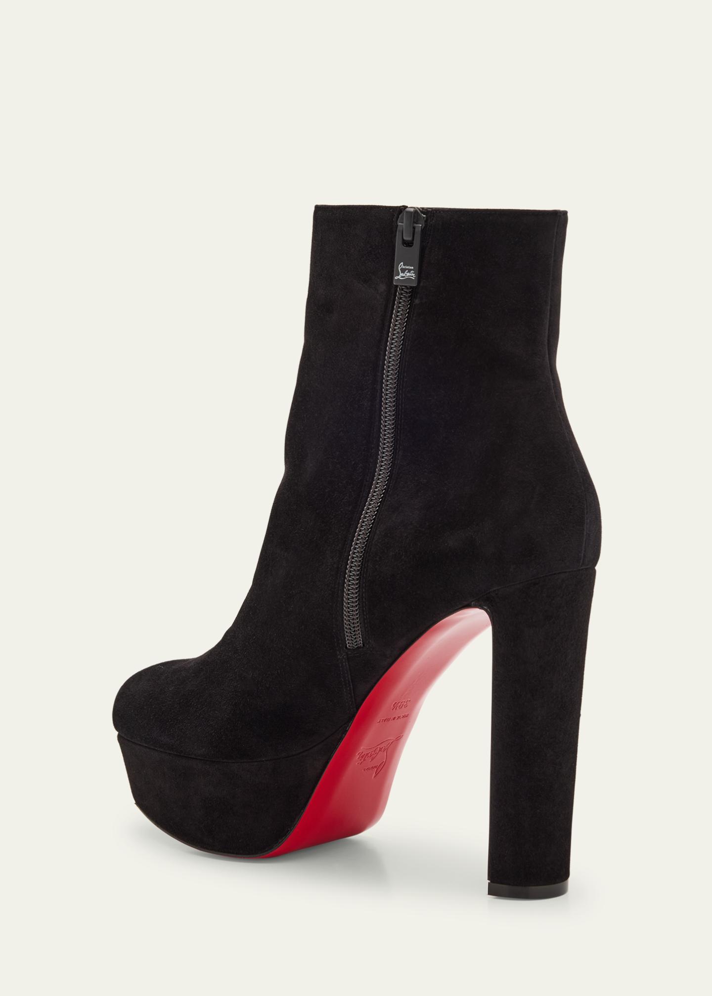 Christian Louboutin Black Suede Chukka Boot with Red Accent Alpinosol - Boots - Calf leather - Black - Men - Christian  main image 3