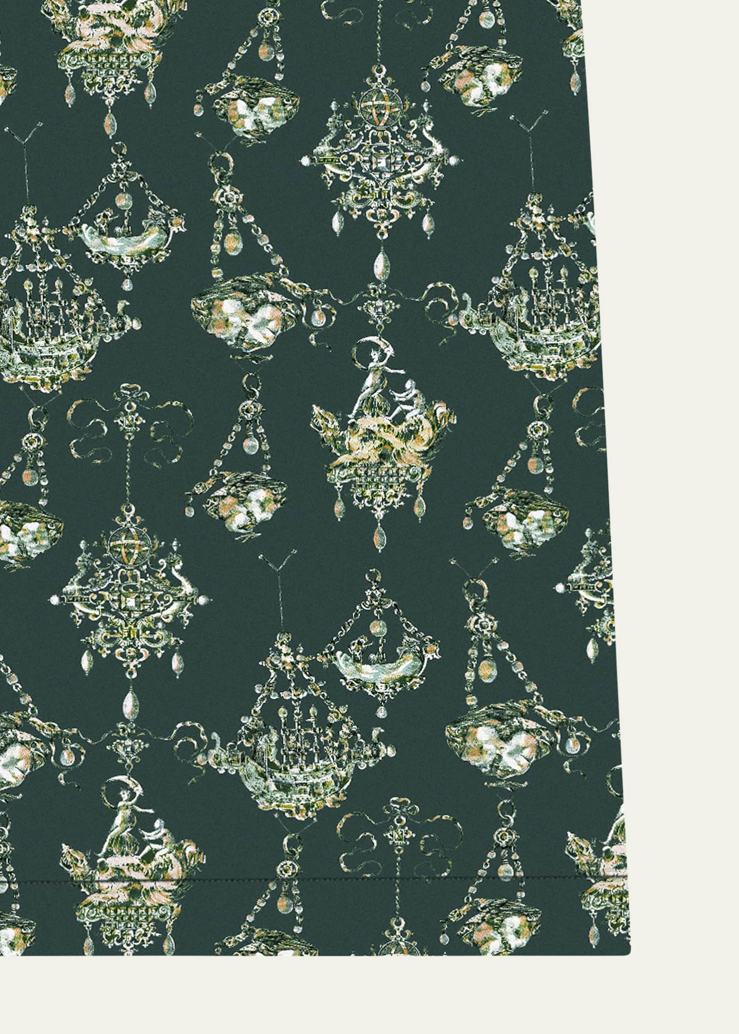 Givenchy Men's Silk Chandelier-Print Shorts Image 2 of 2