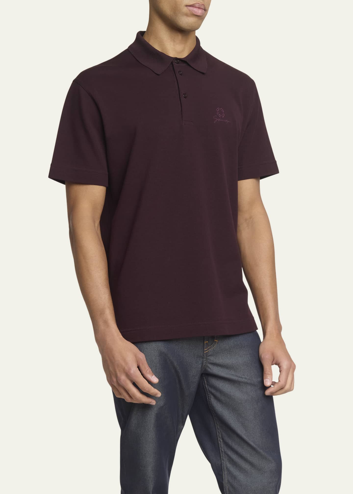 Givenchy Men's Pique Signature Polo Shirt Image 4 of 5