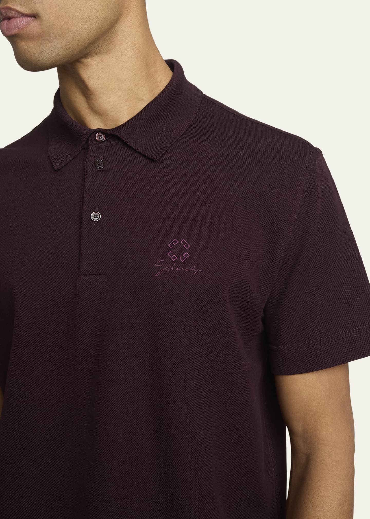 Givenchy Men's Pique Signature Polo Shirt Image 5 of 5