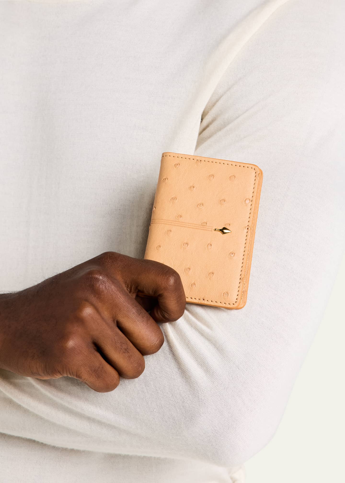Jacques Marie Mage Men's Cassandre Ostrich Bifold Wallet Image 2 of 4