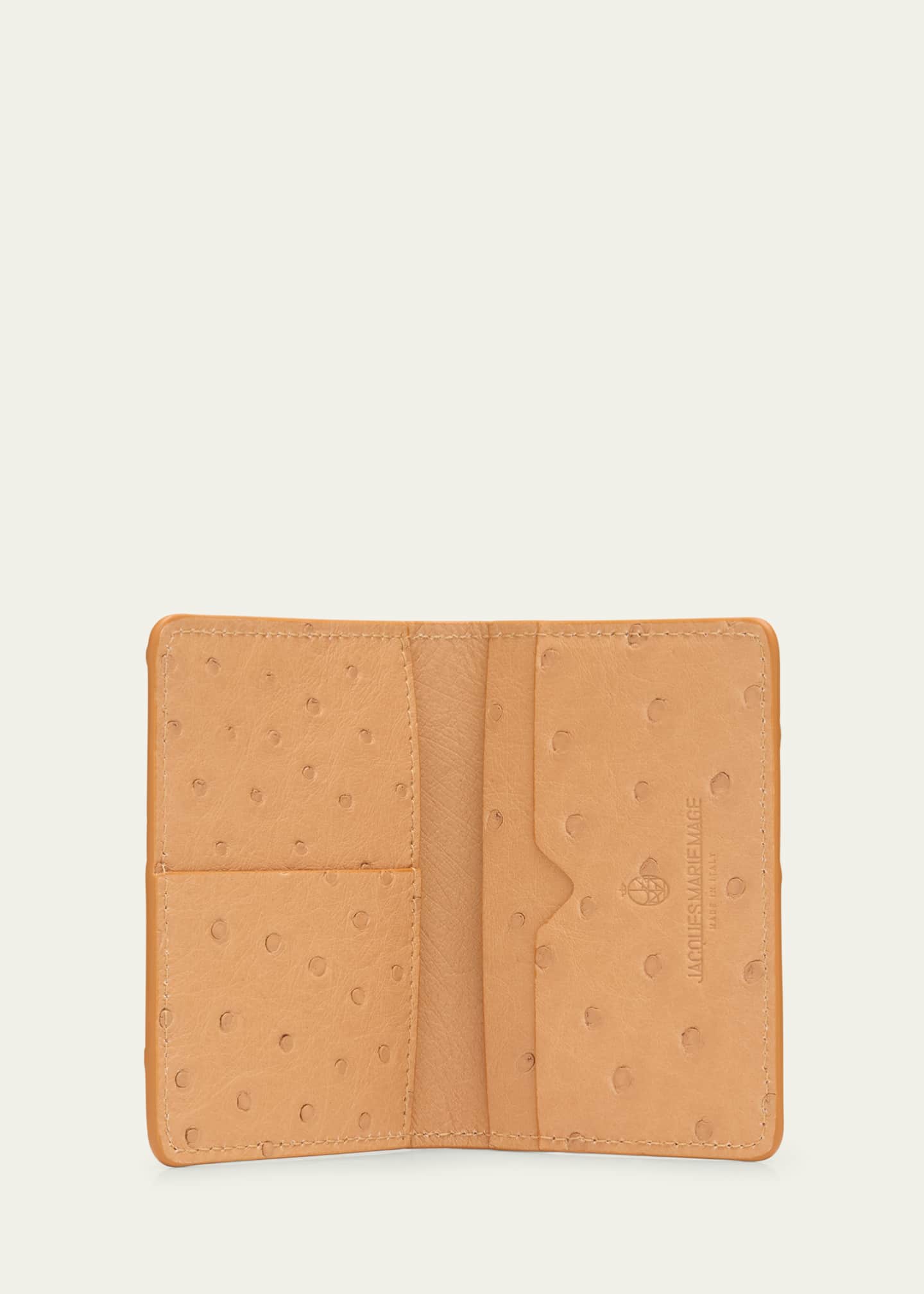 Jacques Marie Mage Men's Cassandre Ostrich Bifold Wallet Image 3 of 4