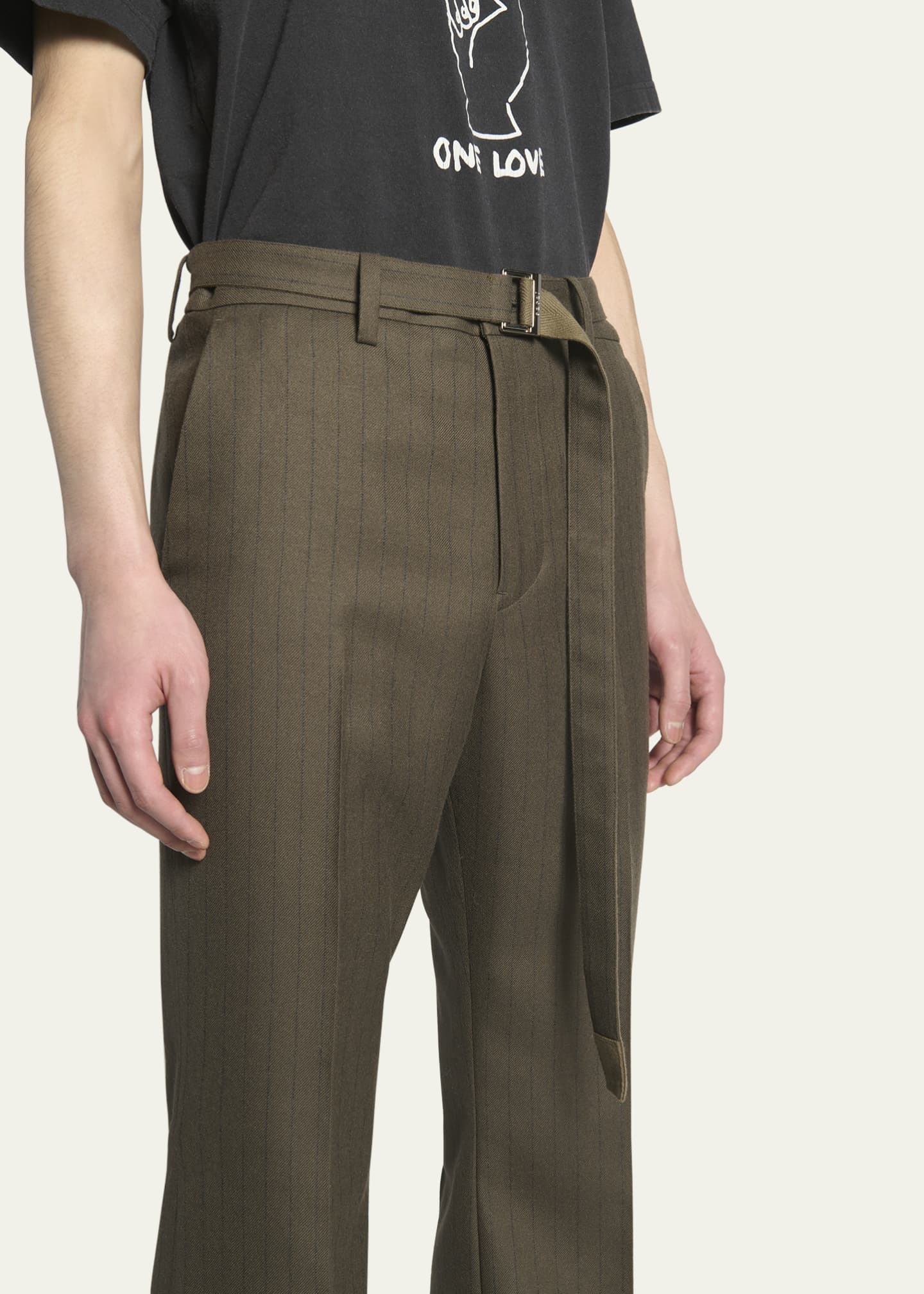 Pinstripe khaki pants hot sale
