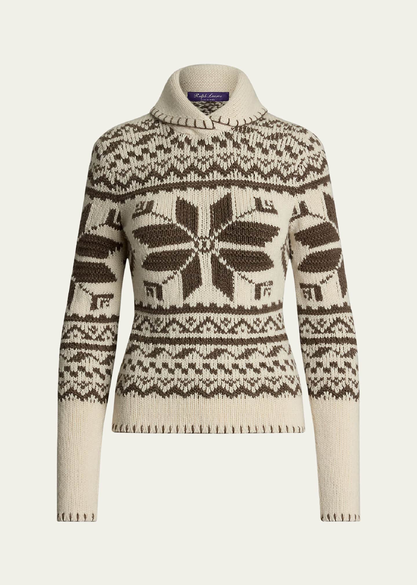 Ralph Lauren Collection Hand Knit Cashmere Shawl Collar Sweater Bergdorf Goodman