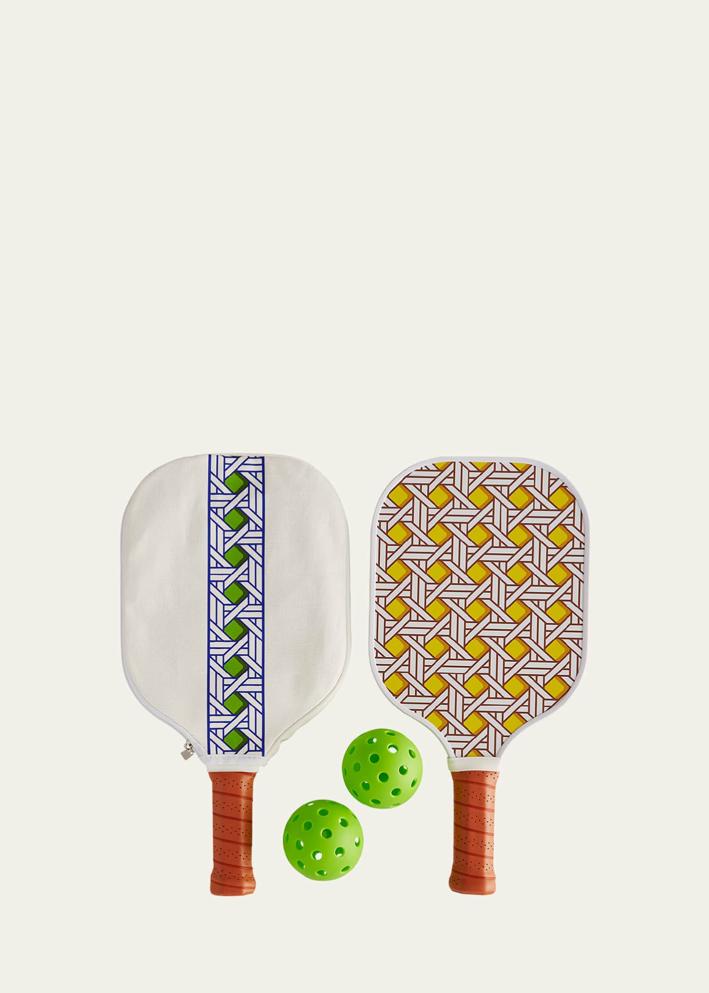 Jonathan Adler Basketweave Pickleball Set Image 2 of 2