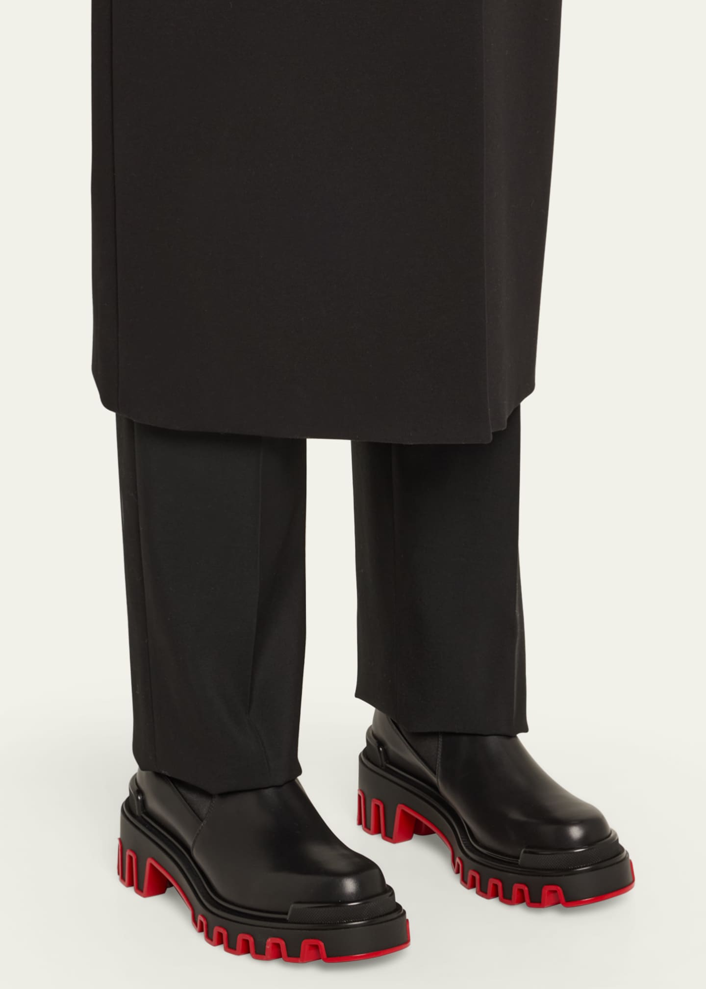 Christian Louboutin Dune Leather Red Sole Knee Boots Christian Louboutin Dune Leather Red Sole Knee Boots