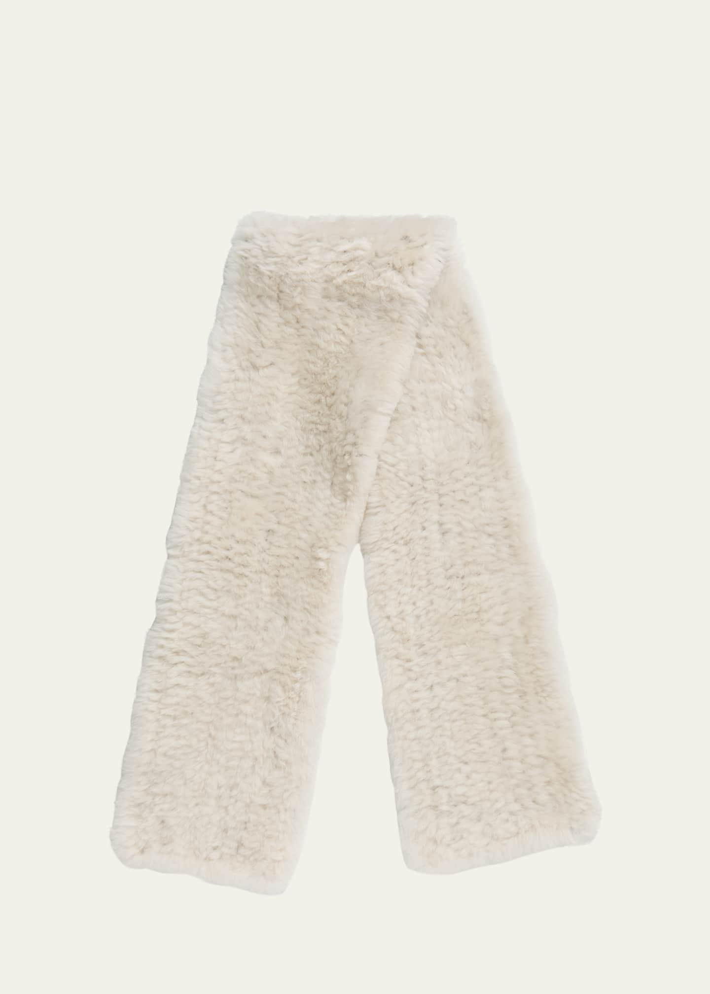 Yves Salomon Sheep Shearling Scarf Image 1 of 3