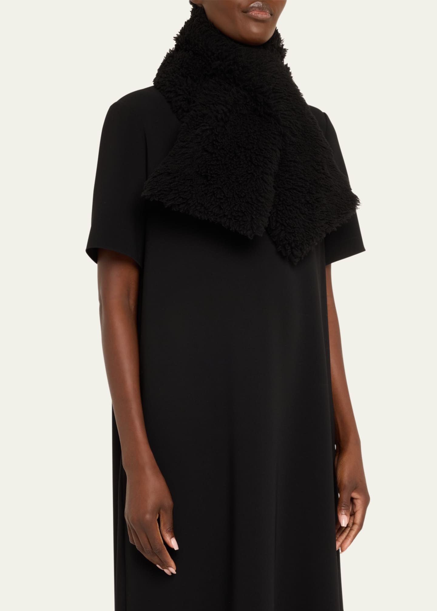 Yves Salomon Sheep Shearling Scarf Image 3 of 3
