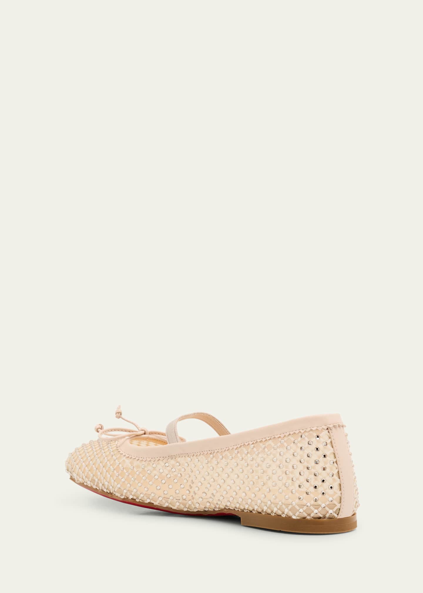 Christian Louboutin Girl's Baballet Strass Nappa Leather Ballerina Flats, Toddler/Kid Image 2 of 5