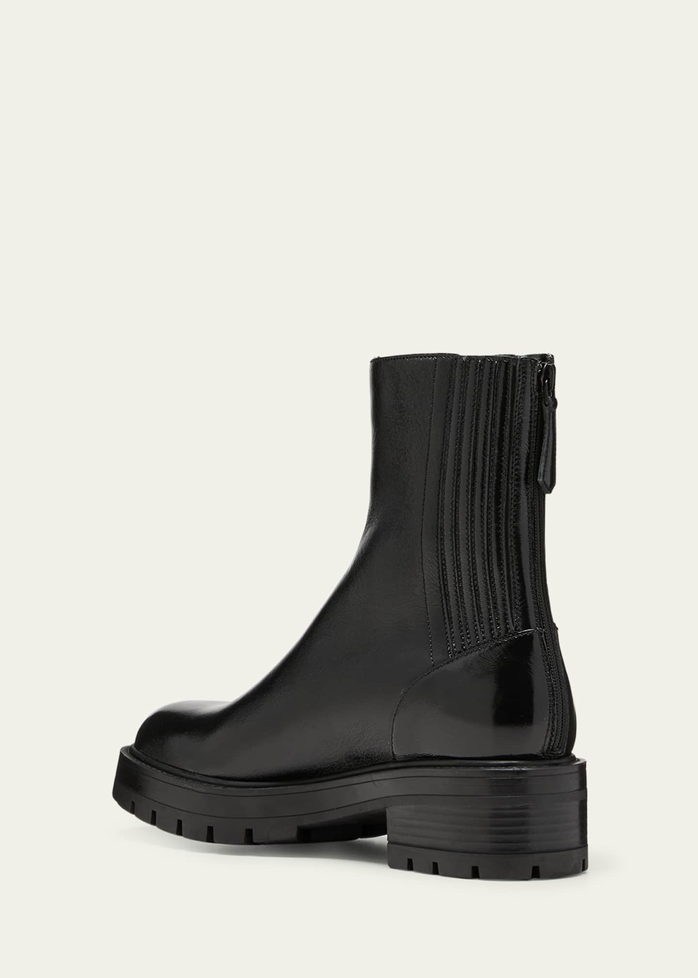 Aquazzura Saint Leather Zip Moto Booties Image 2 of 3
