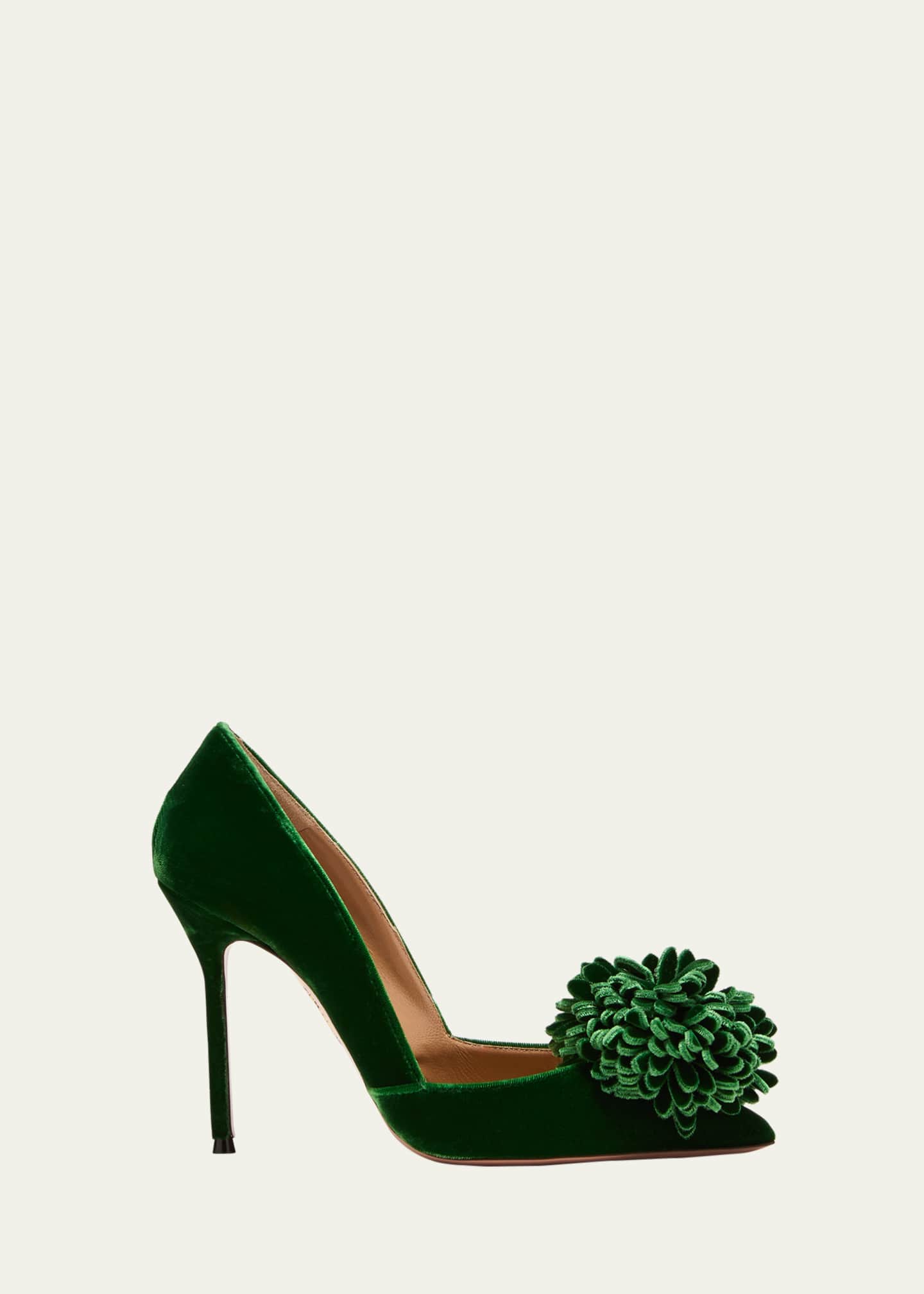 Aquazzura velvet pumps discount