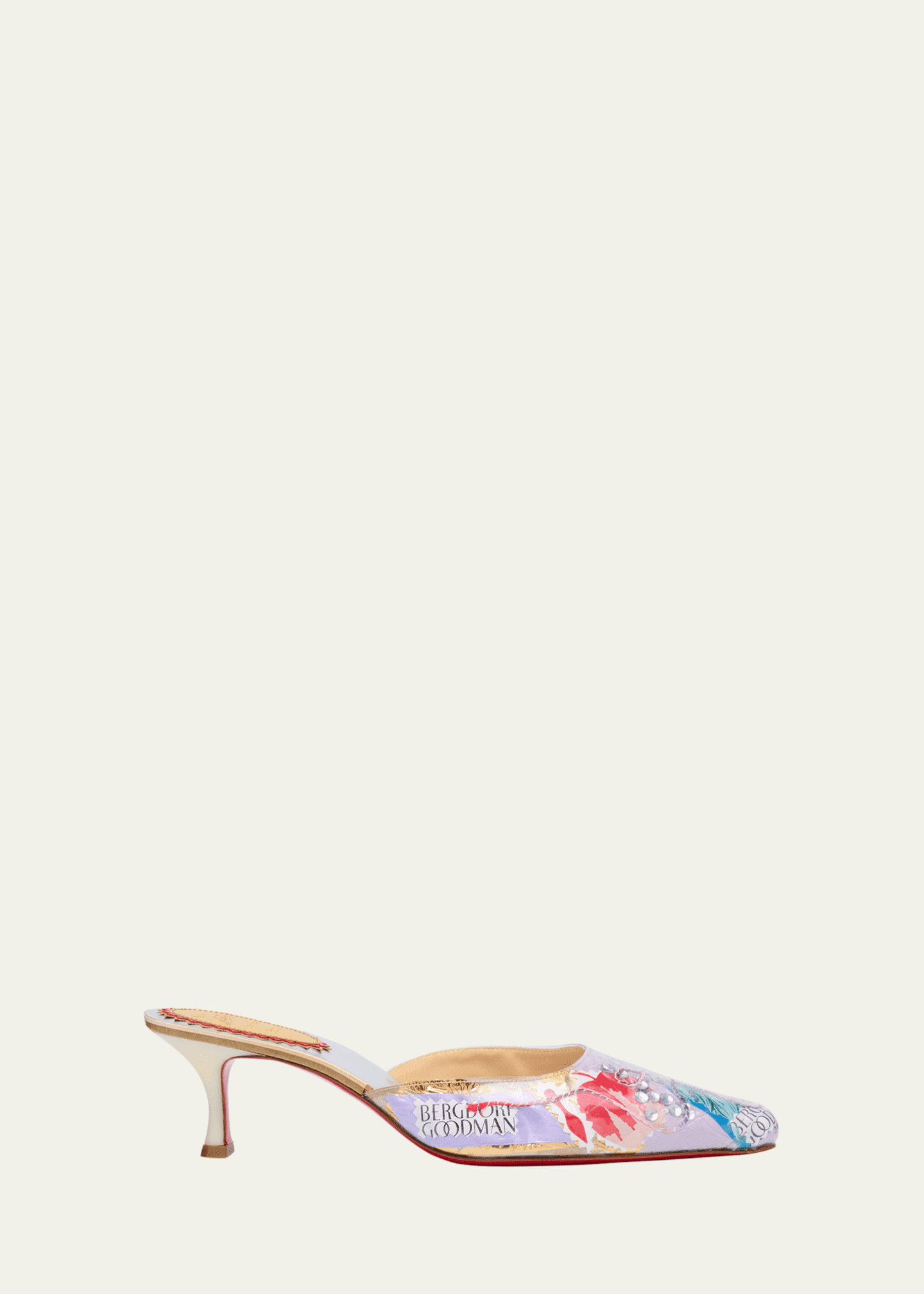 Christian Louboutin Arte Povera Trash Suede Red Sole Mules Image 1 of 5