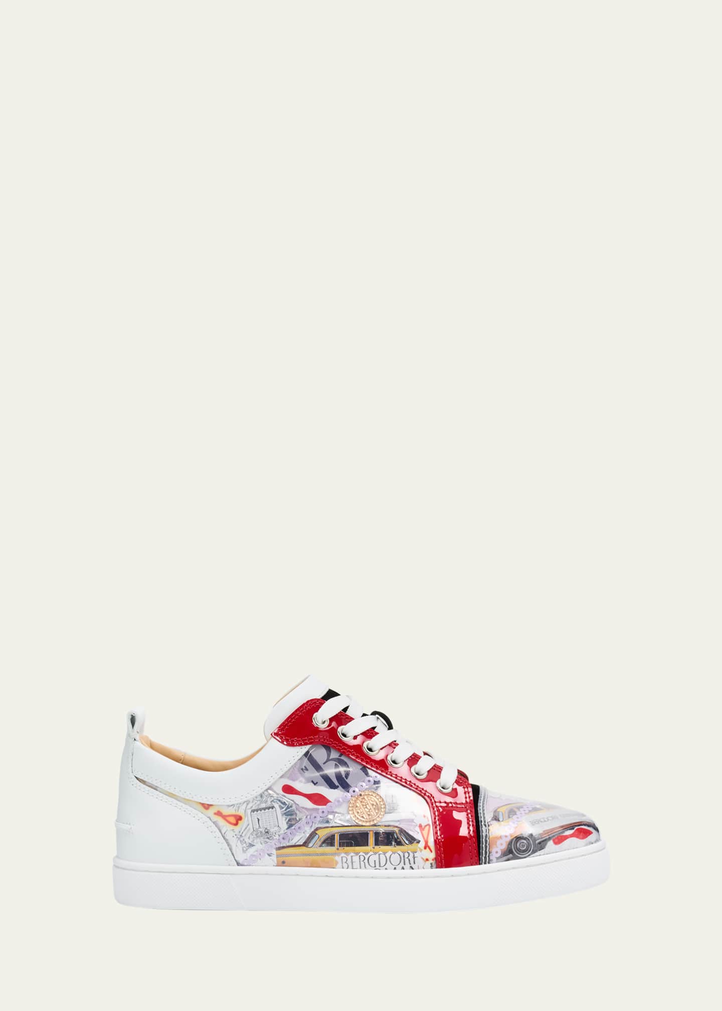Christian Louboutin Fun Louis Junior Leather Trash Low top Sneakers Version Multi Women s 11b 41EU Sneakers Trainers Low top Sneakers