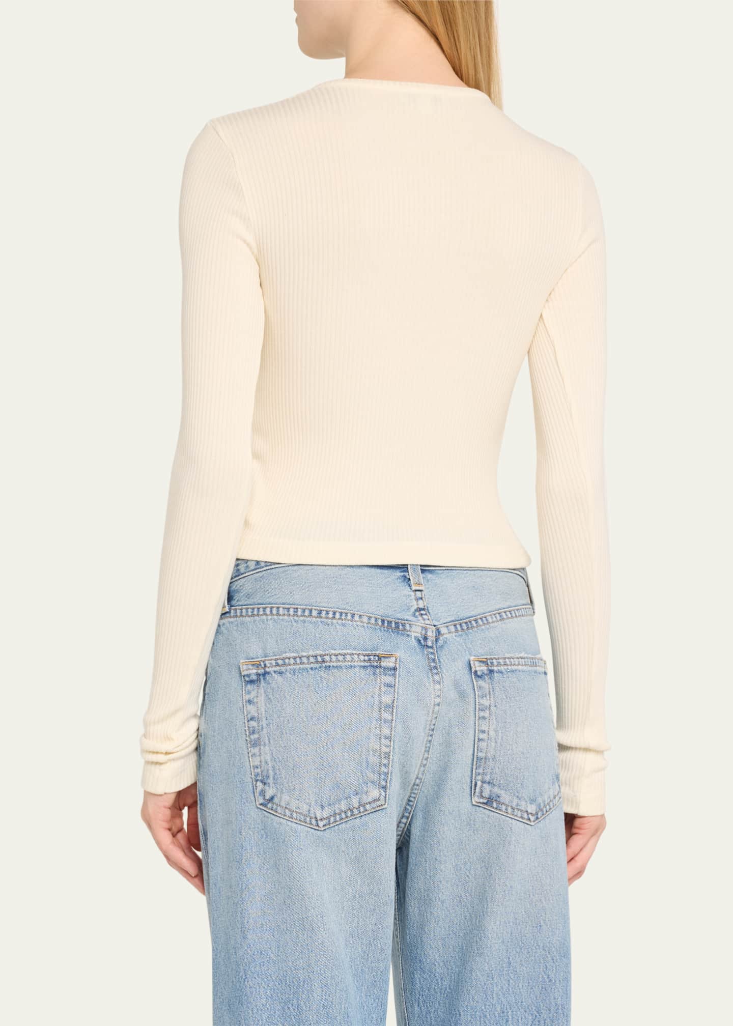 AGOLDE Alma Shrunken Long-Sleeve Tee Image 2 of 4