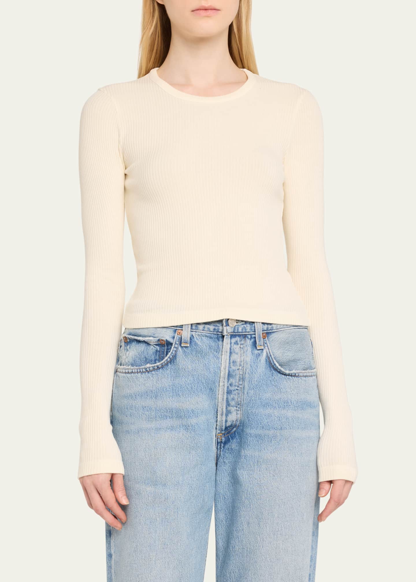 AGOLDE Alma Shrunken Long-Sleeve Tee Image 3 of 4