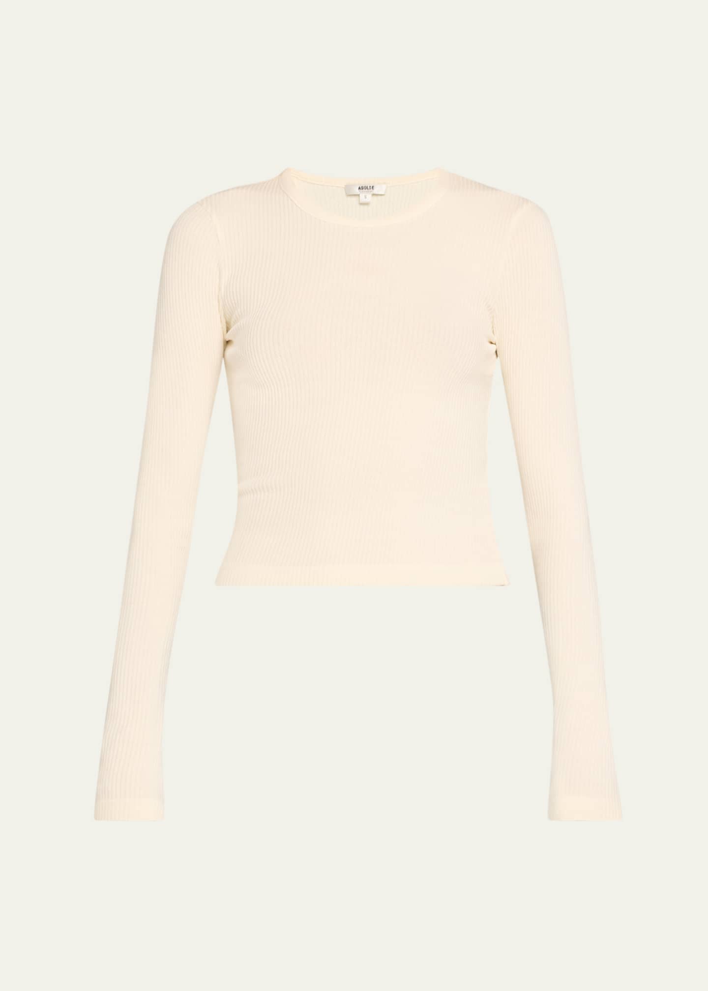 AGOLDE Alma Shrunken Long-Sleeve Tee Image 1 of 4