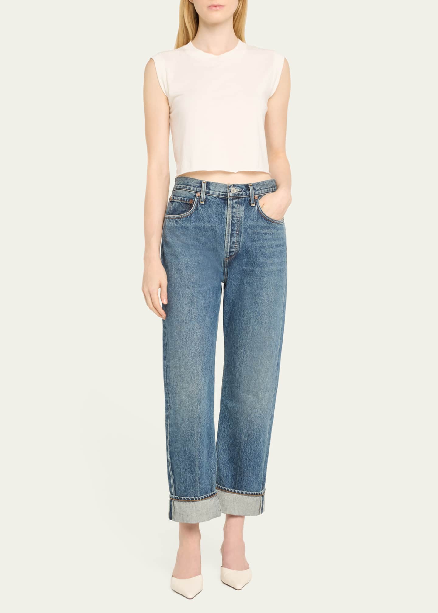 AGOLDE Fran Cuffed Jeans Image 2 of 5