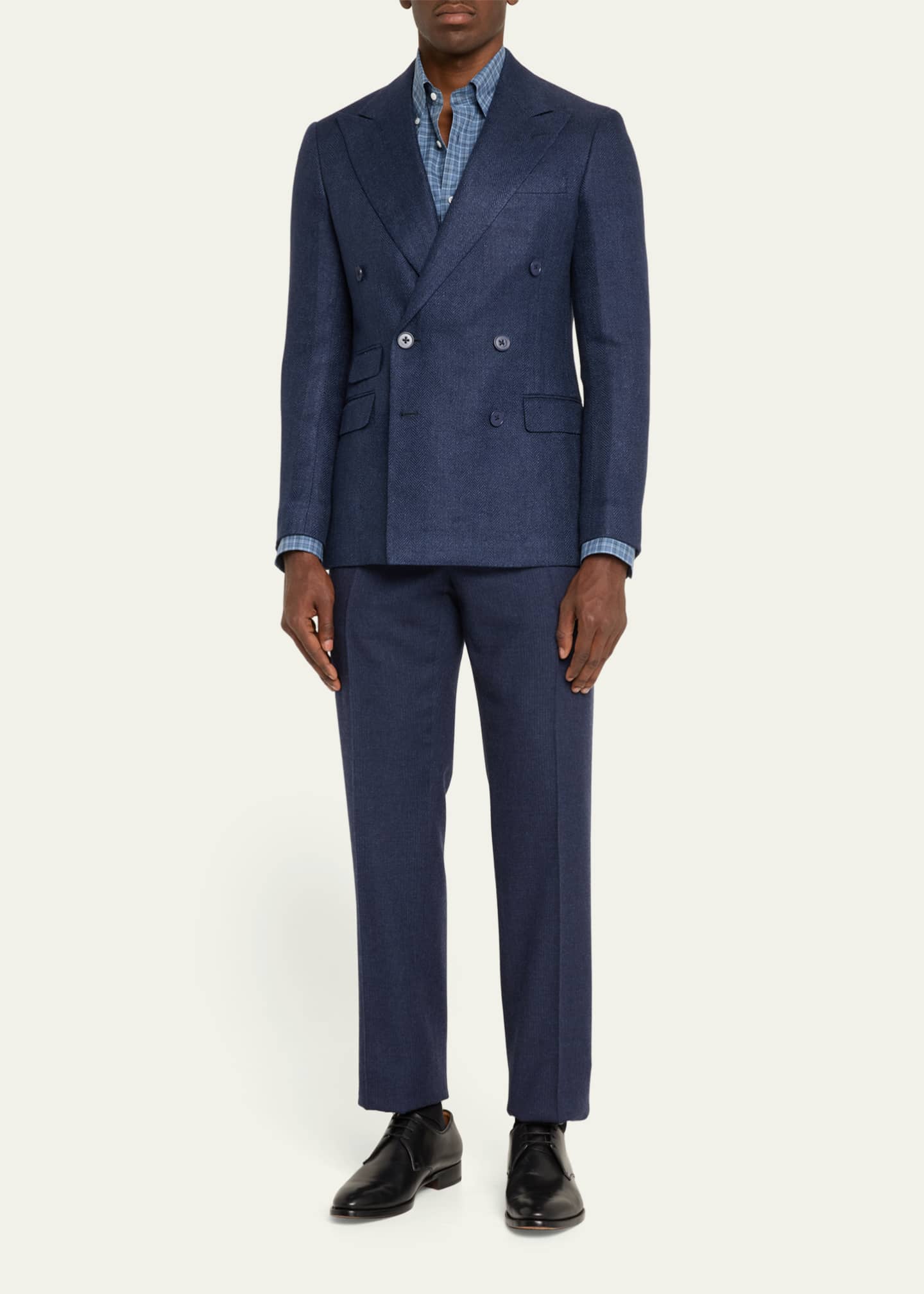 Ralph Lauren Men's Kent Herringbone Double-Breasted Sport Coat ...