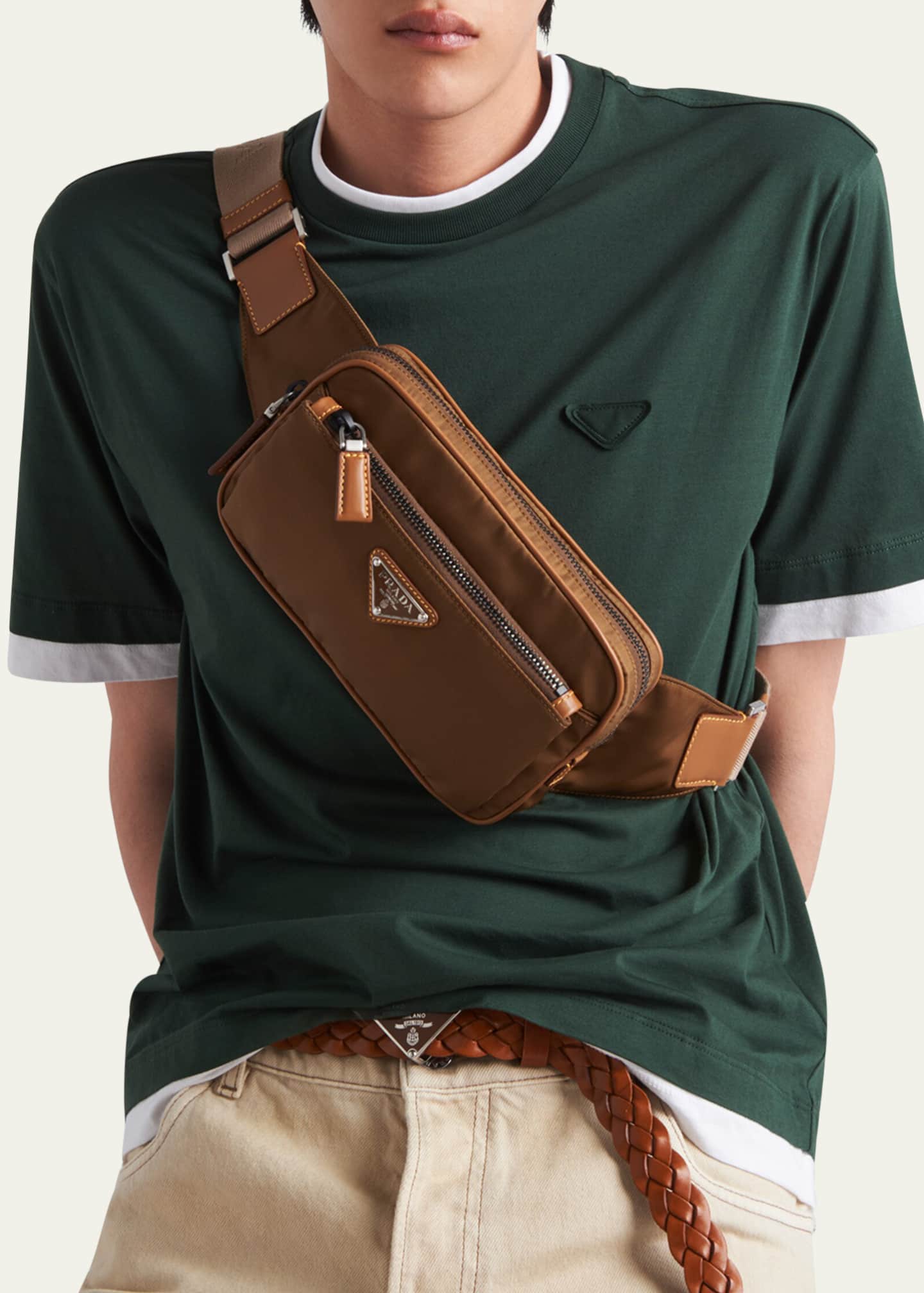 Prada Men's Nylon Belt Bag Image 2 of 4