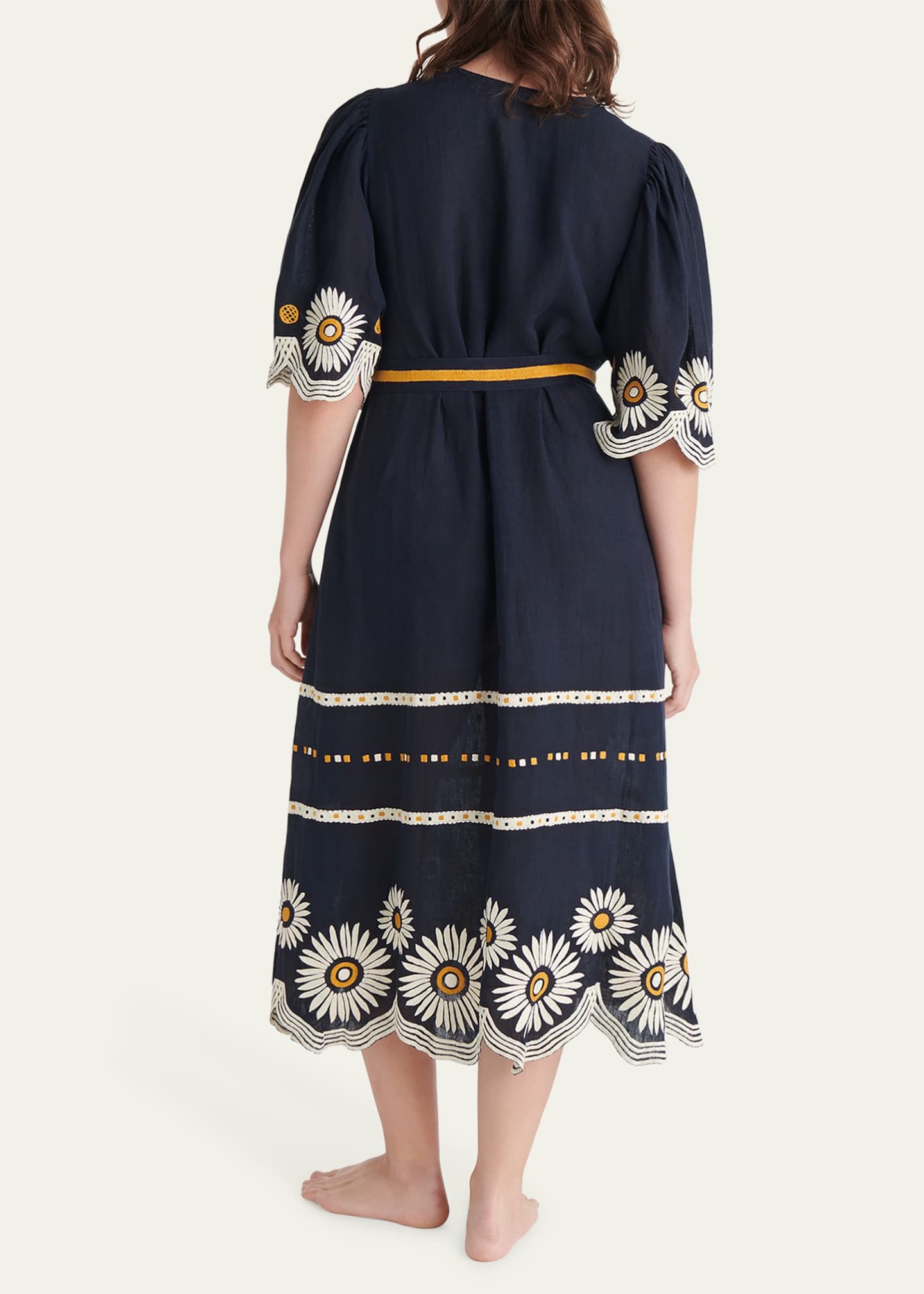 Eres Hortense Embroidered Midi Dress Image 3 of 4