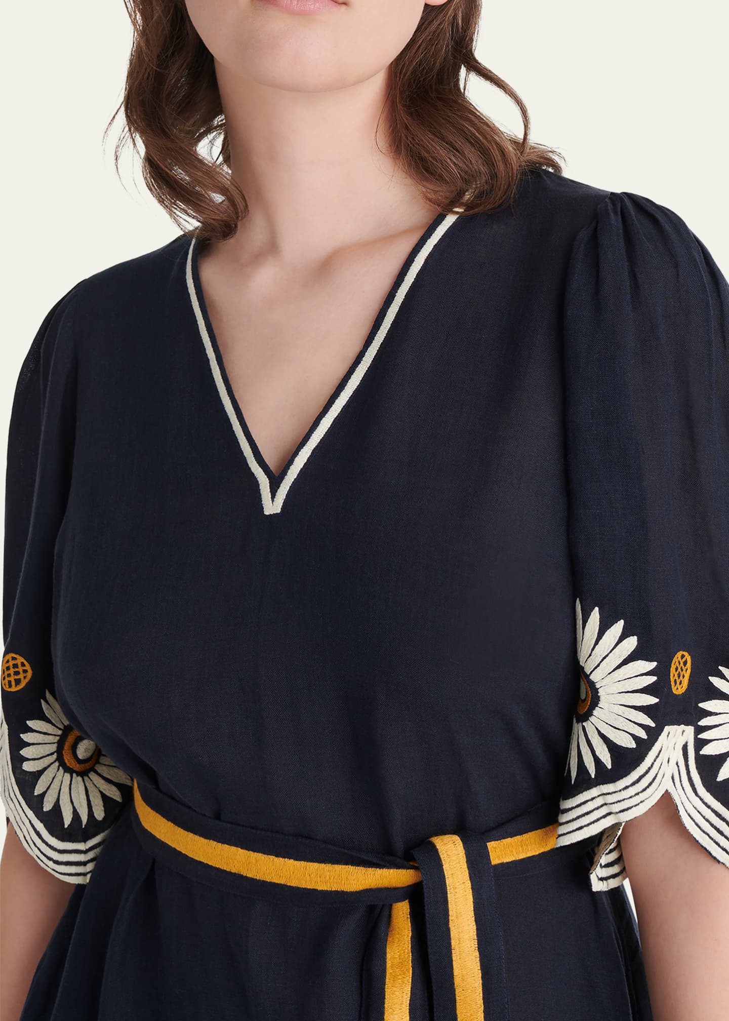 Eres Hortense Embroidered Midi Dress Image 4 of 4