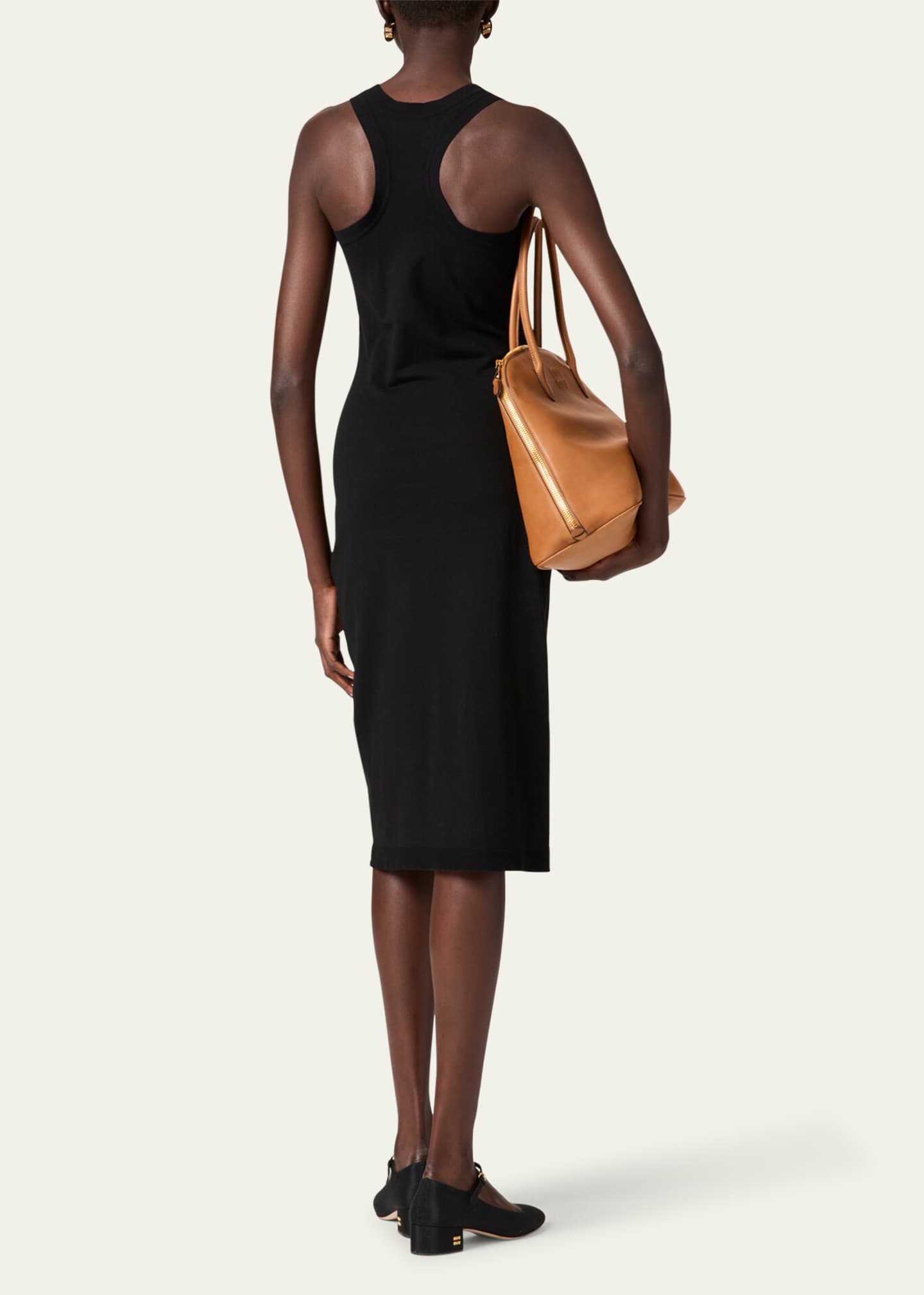 Miu Miu Intarsia Logo Tank Top Midi Dress Image 3 of 3