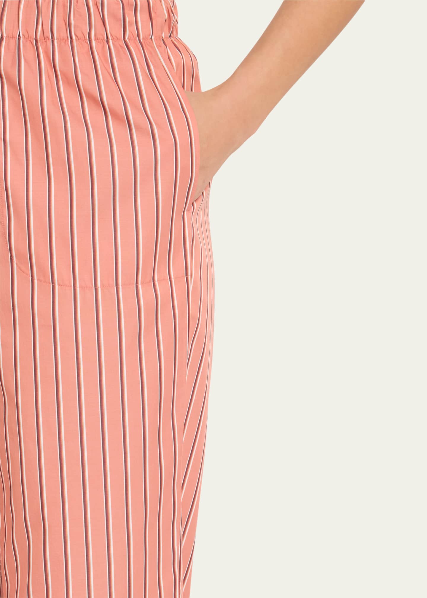 Eres Praline Striped Lace-Trim Cotton Pants Image 5 of 5
