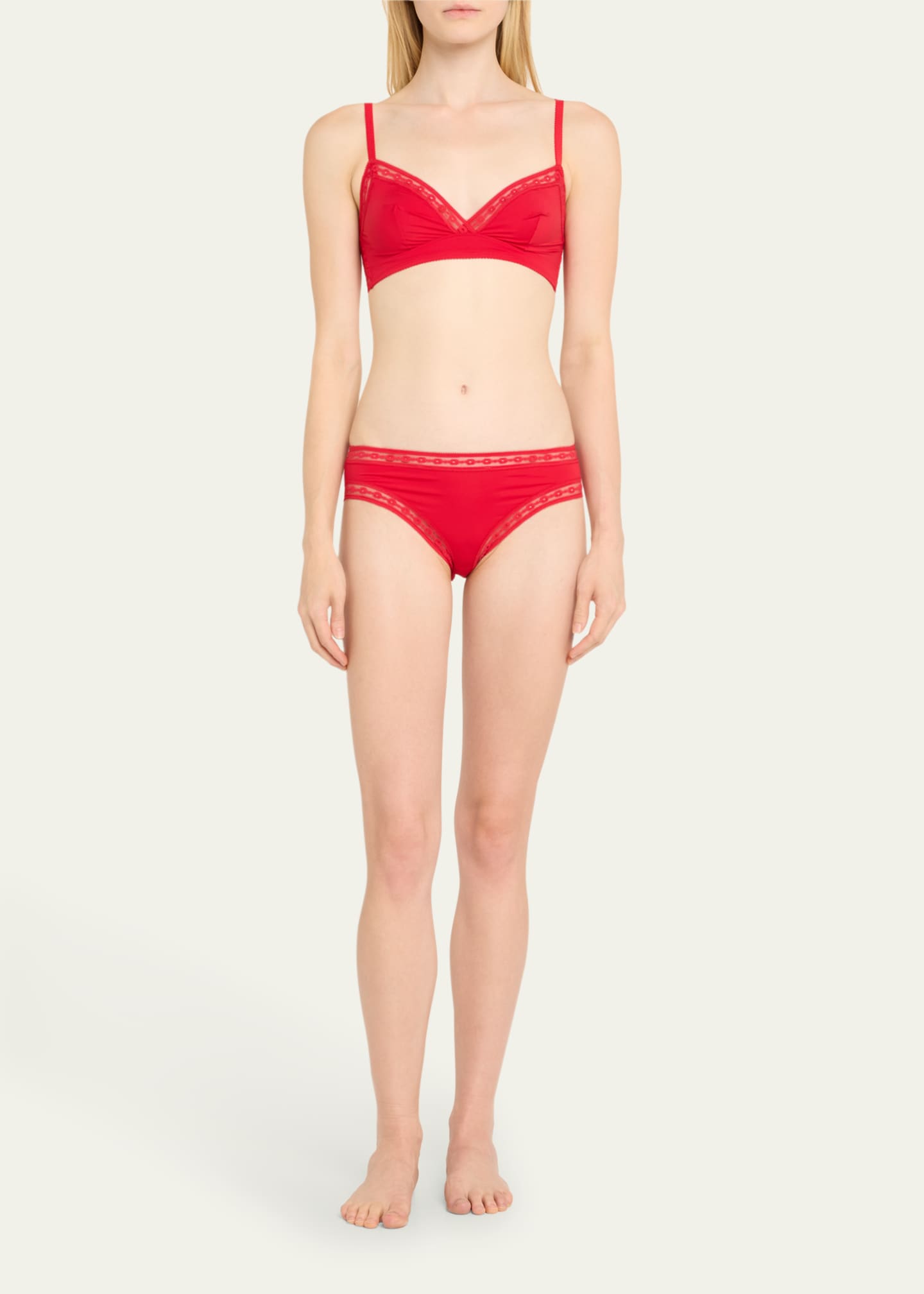 Eres Rituel Lace & Jersey Triangle Bralette Image 2 of 4
