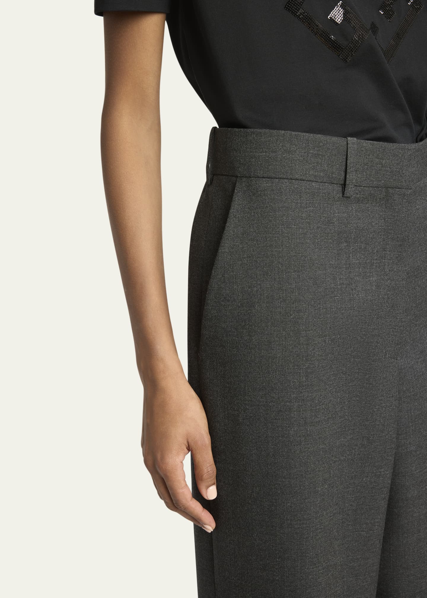 Givenchy Tailored Straight-Leg Wool Trousers Image 5 of 5