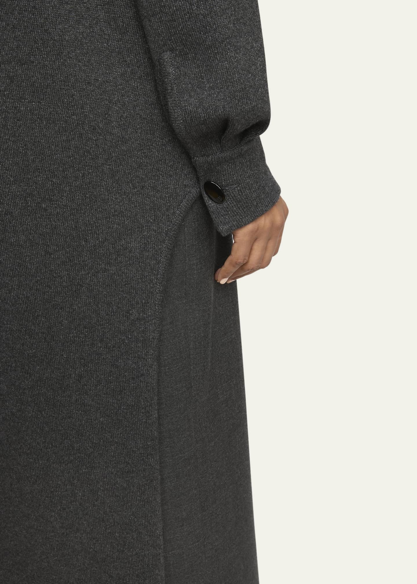 Givenchy Turtleneck Long-Back Wool-Cashmere Sweater Image 5 of 5