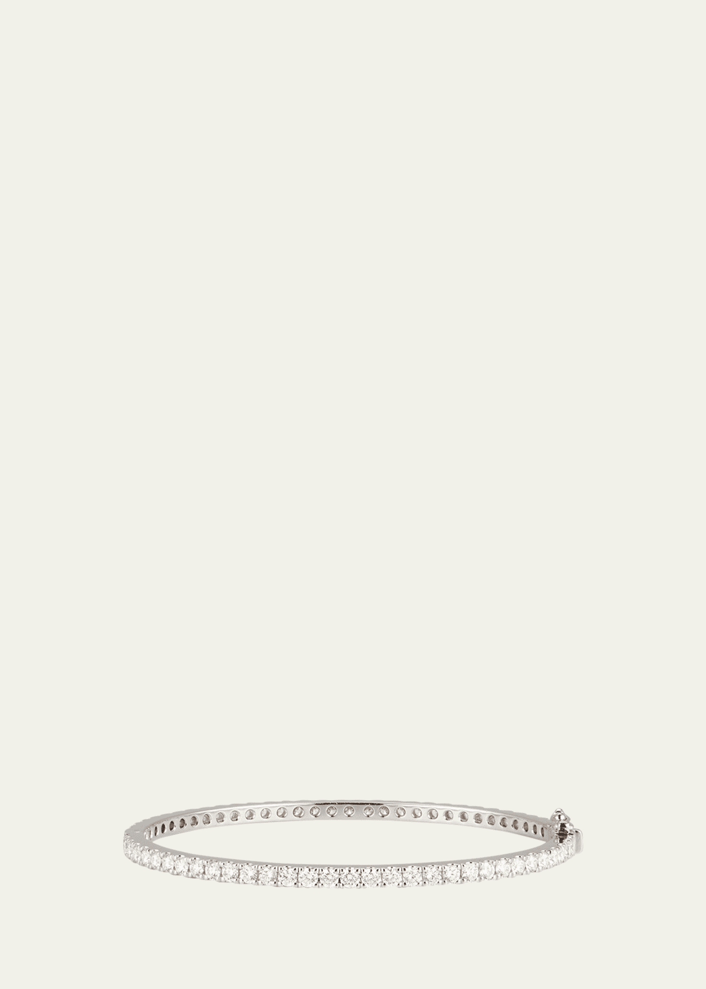 Sidney Garber 18K White Gold Diamond Bangle, 55x46mm Bergdorf Goodman