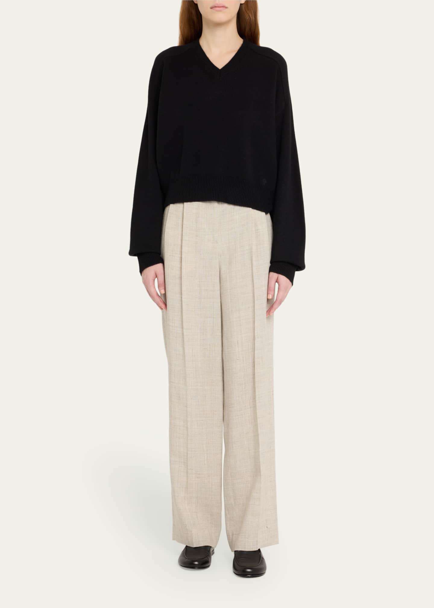Loulou Studio Anzor V-Neck Cashmere Sweater Image 2 of 5