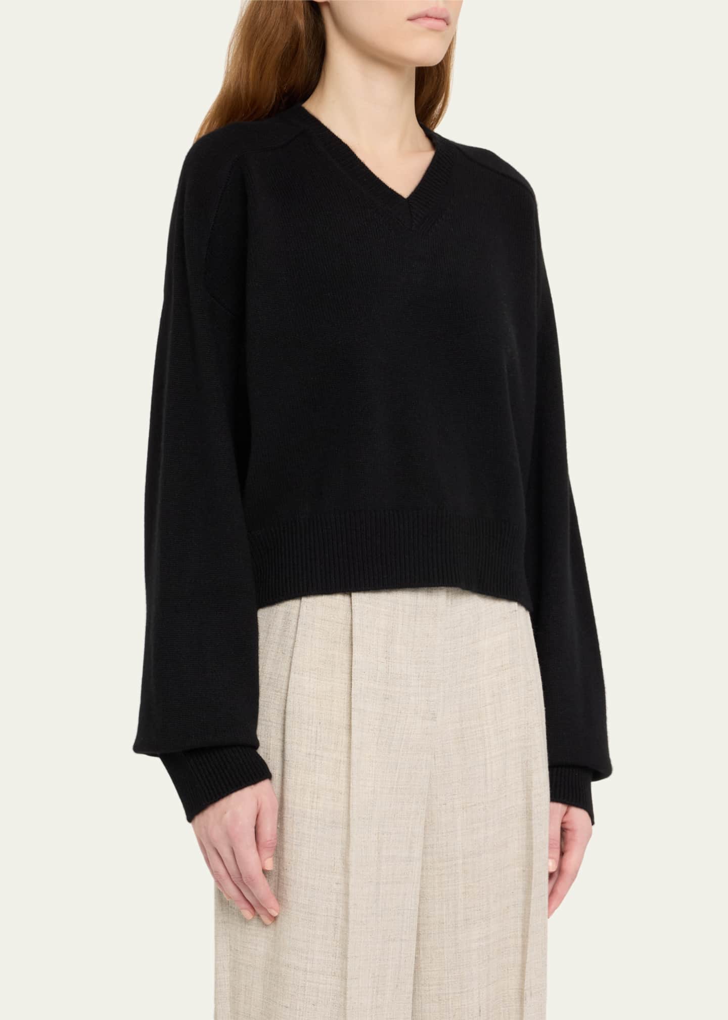 Loulou Studio Anzor V-Neck Cashmere Sweater Image 4 of 5