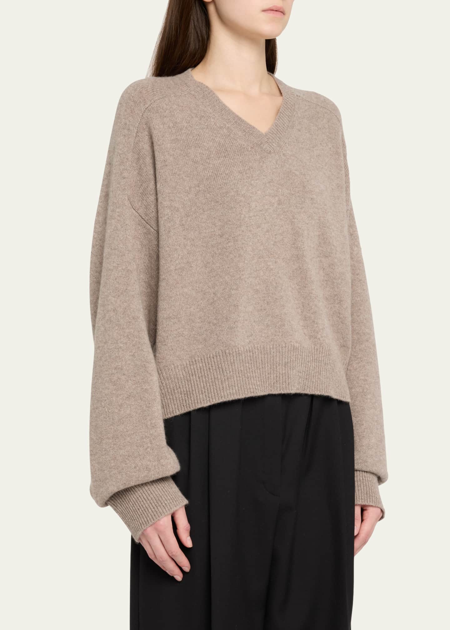 Loulou Studio Anzor V-Neck Cashmere Sweater Image 4 of 5