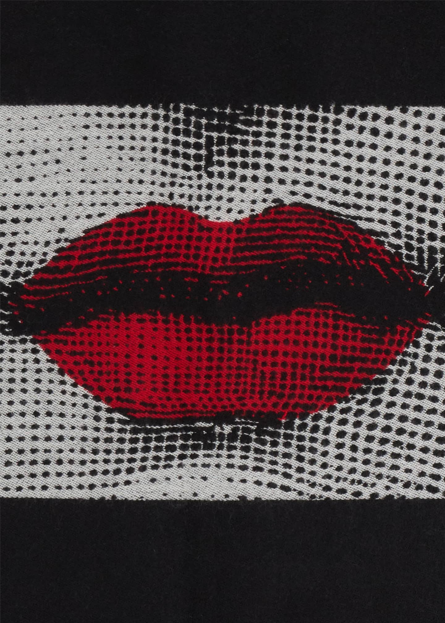 Fornasetti Kiss Jacquard Wool Throw Blanket Image 3 of 5