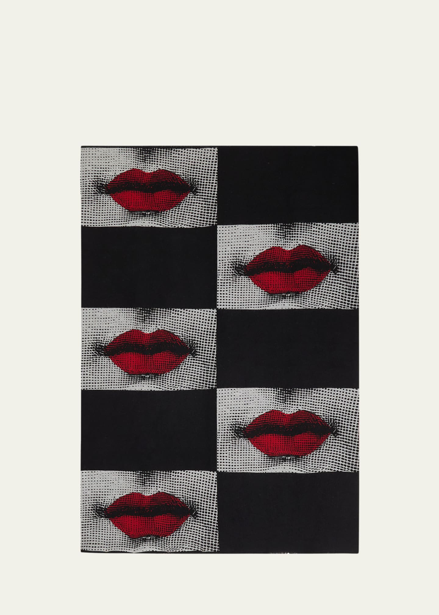 Fornasetti Kiss Jacquard Wool Throw Blanket Image 1 of 5