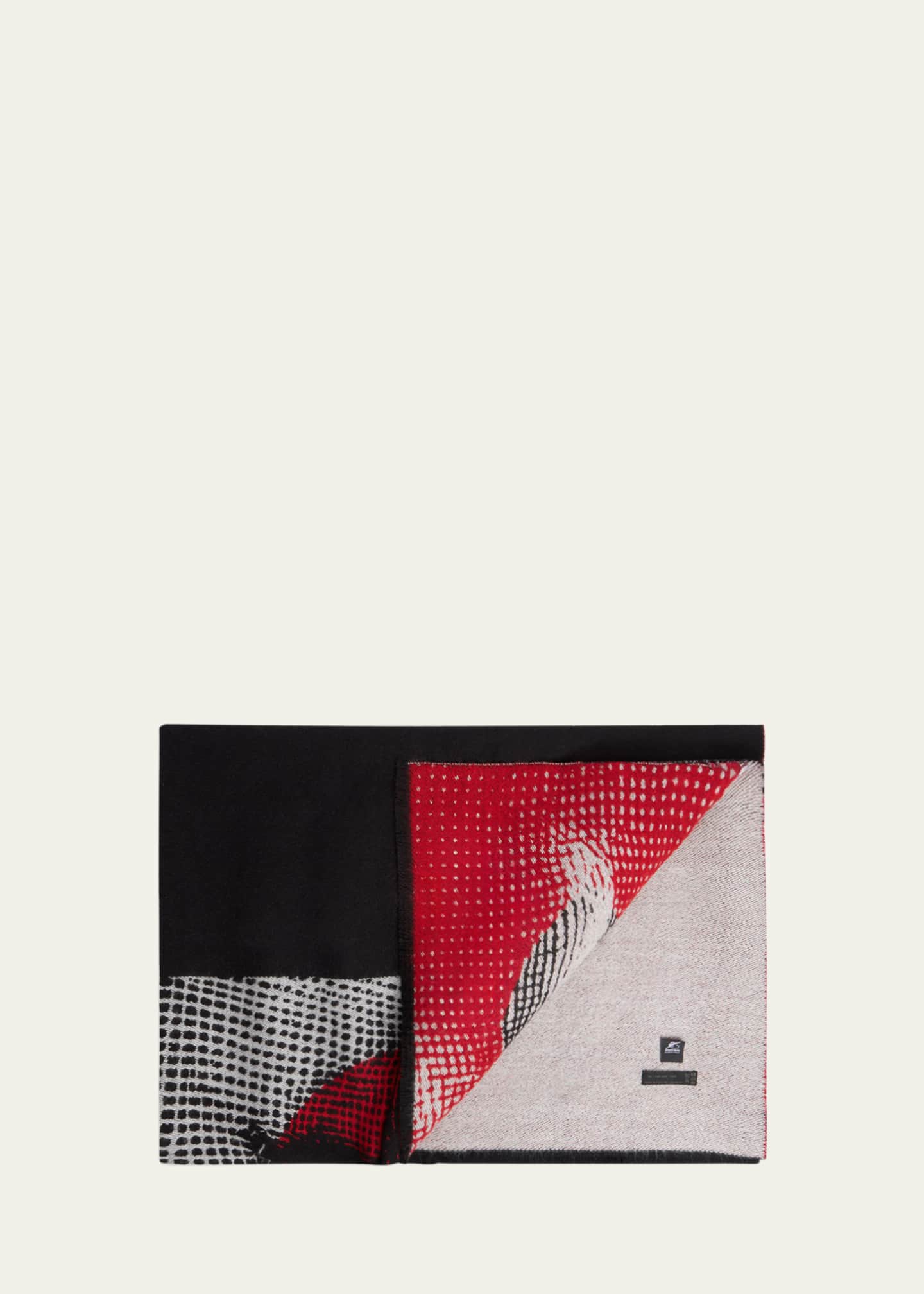 Fornasetti Kiss Jacquard Wool Throw Blanket Image 5 of 5