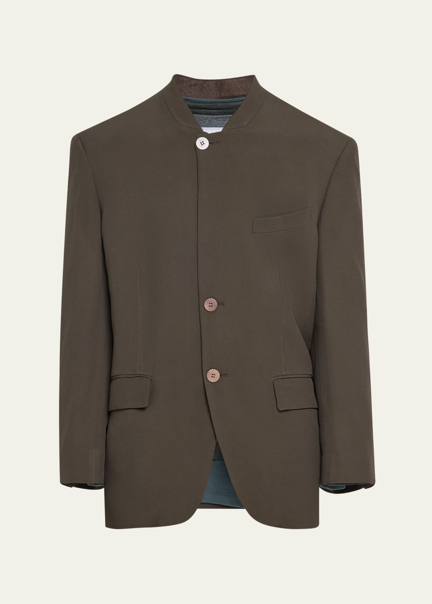 Round collar jacket mens hotsell