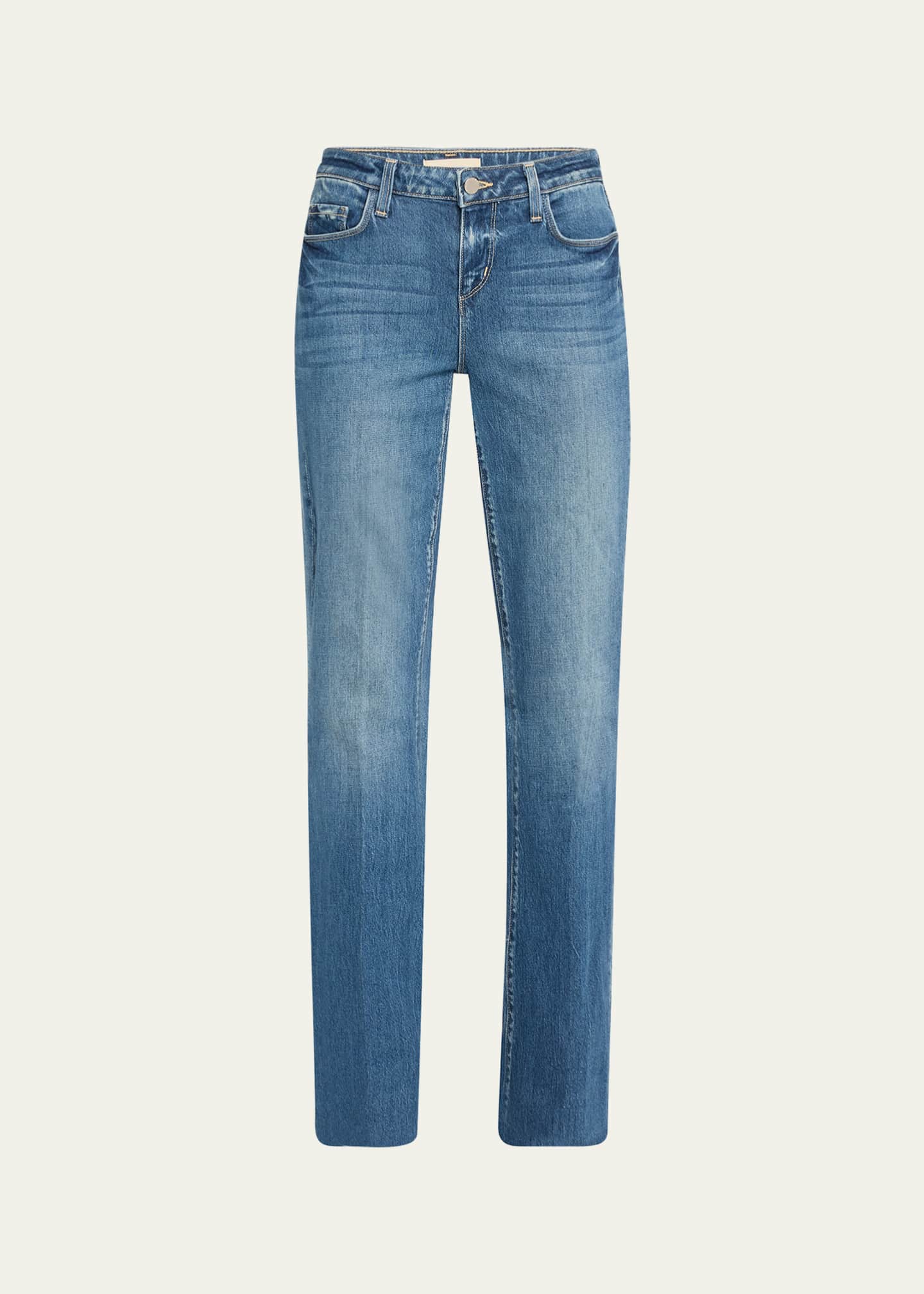 L'Agence Sneeki Low-Rise Straight-Leg Jeans Image 1 of 5